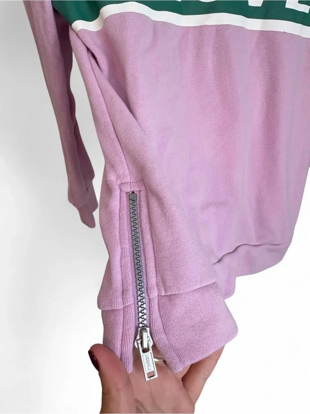 Old Navy Lavender and Green 'LOVE' Pullover Hoodie